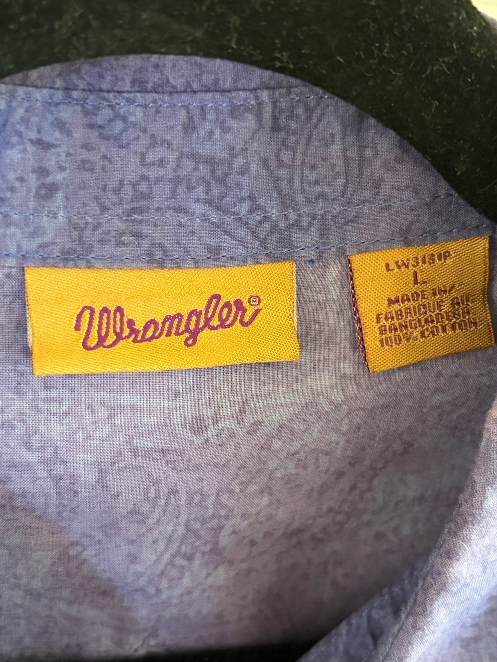 Wrangler Purple Western Pearl Snap Front Button Down Shirt Women Yoke - Picture 4 of 7